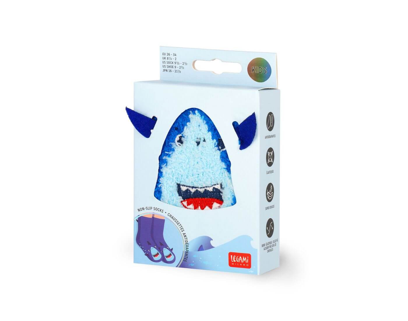 Rutschfeste Socken - Hai - Größe 26-34