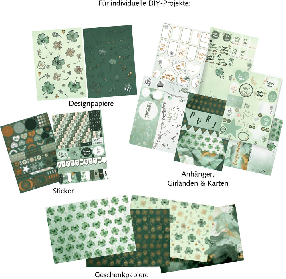 Designpapier-Kreativbuch: Good Luck (Creative Time)