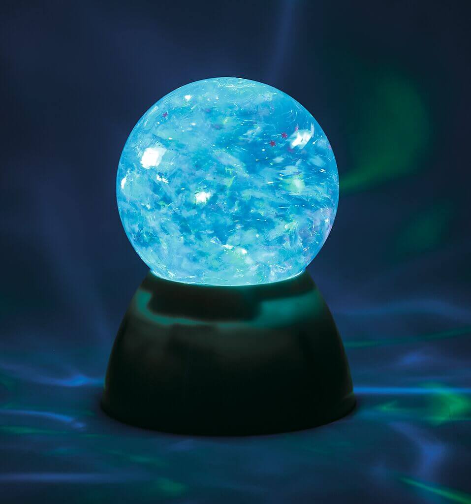 LED-Glitzer-Zauberkugel Einhorn