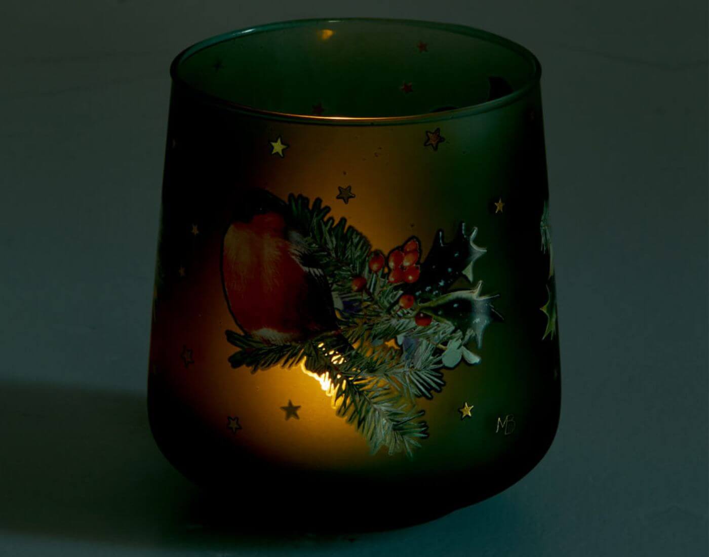 Kleines Windlicht Zauberhafter Winterwald Kleines Windlicht Zauberhafter Winterwald