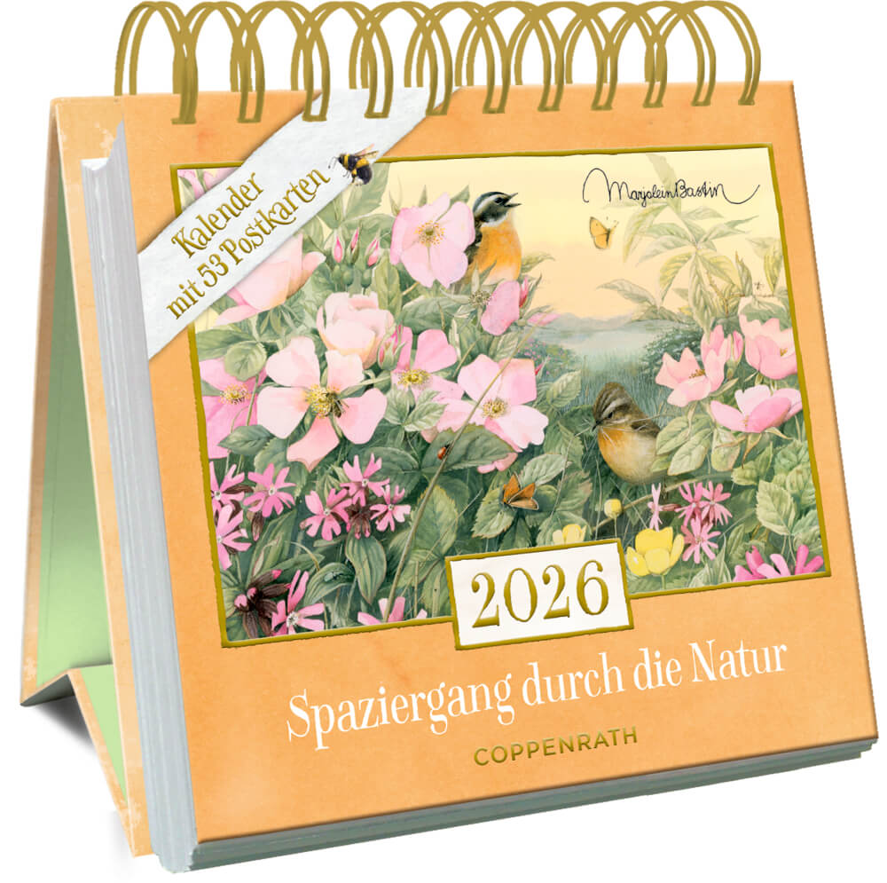 Postkartenkalender: Spaziergang durch die Natur 2026 - M.Bastin
