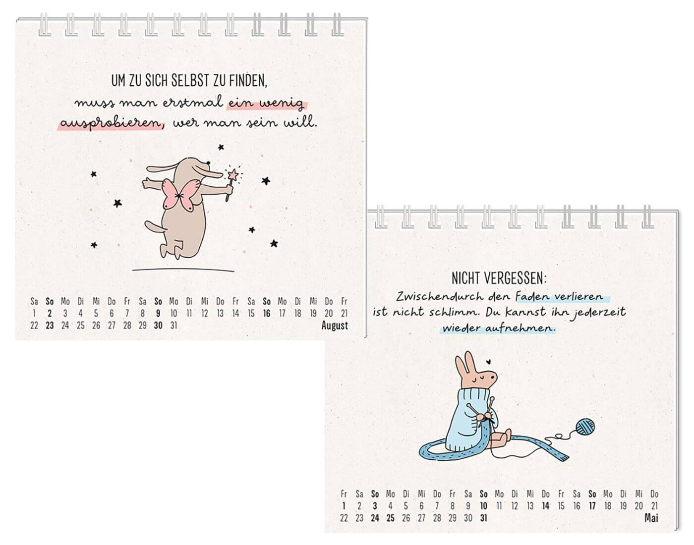 Mini-Kalender 2026 Man muss mit allem rechnen...