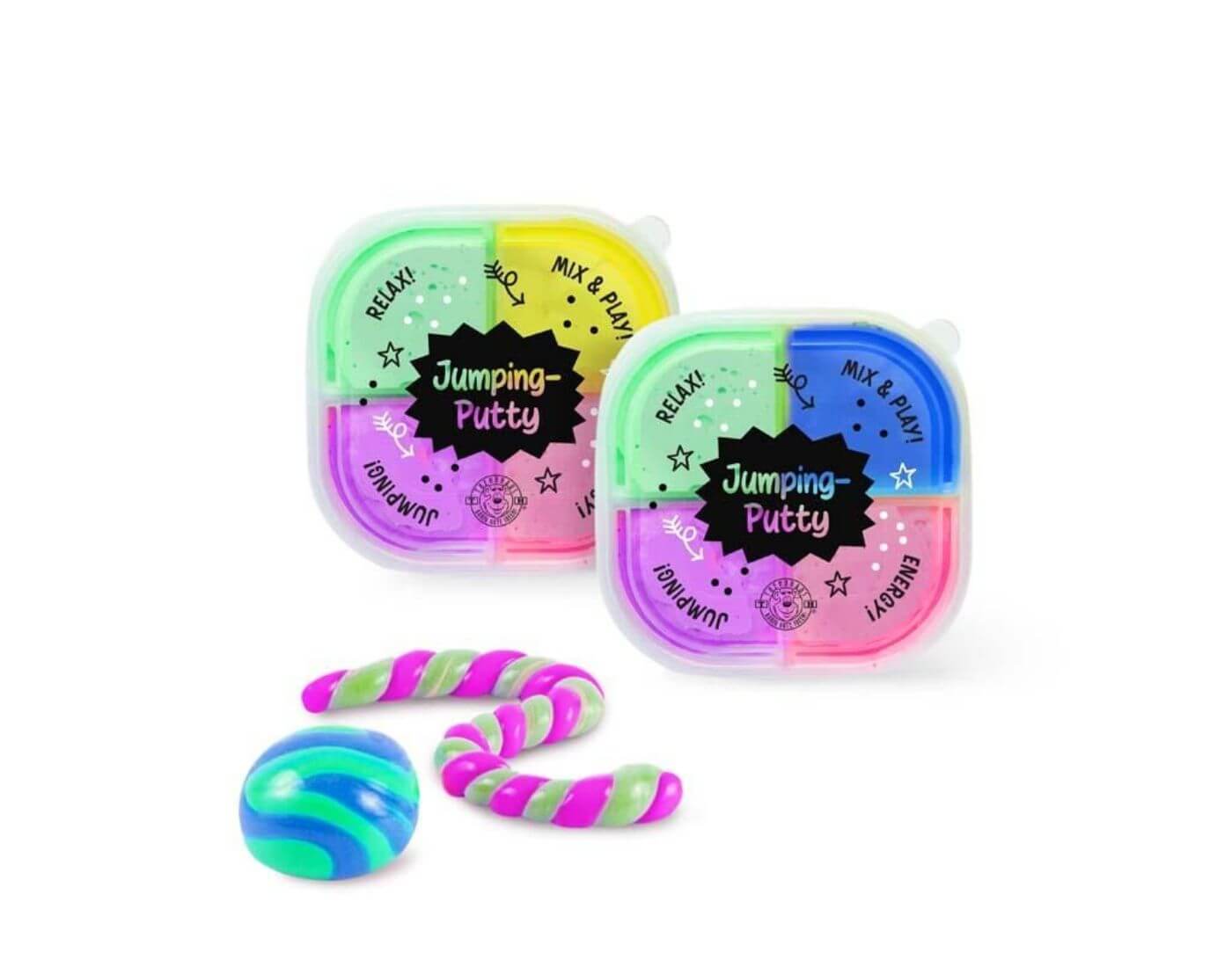 trendhaus-springknete-neon-1 AFDS NE Springknete Mix & Play 4er-Set 28g, 2-fach sortiert