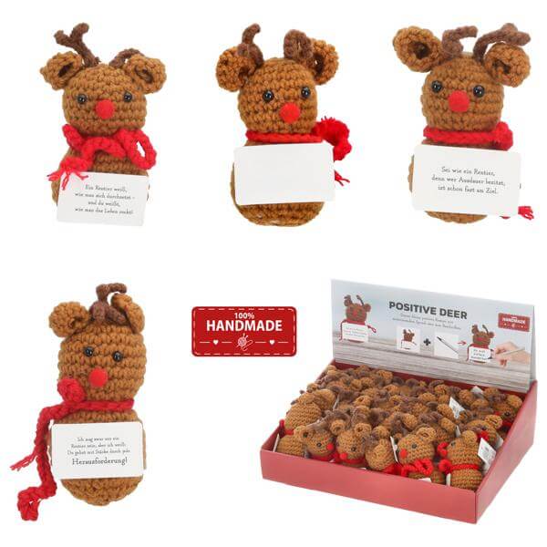 Positive Deer - Häkelrentier (einzeln)