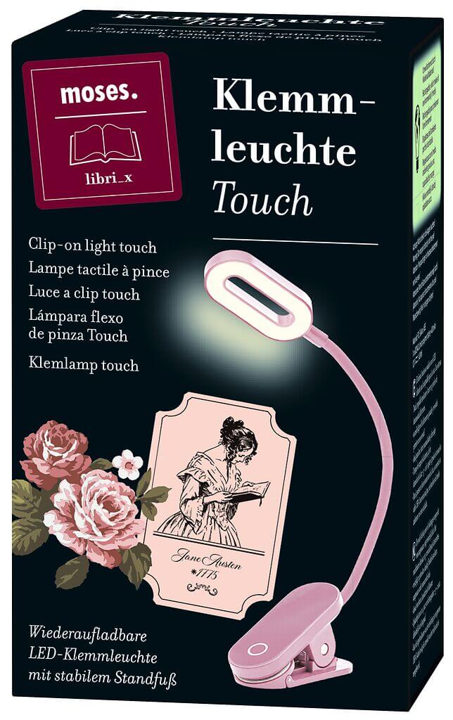 moses. libri_x Klemmleuchte Touch Altrosa