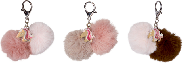 Schlüsselanhänger Pompom - Pferdefreunde (einzeln)