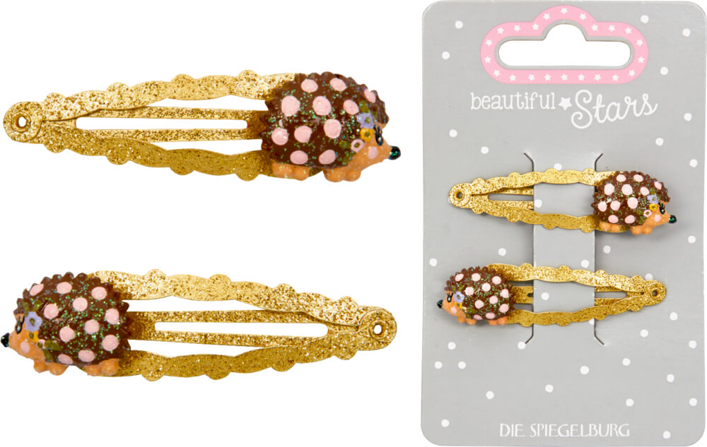 Haarclips Reh, Igel & Fuchs - beautiful Stars (einzeln)