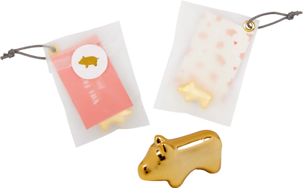 Kleiner Glücksbringer - Viel Glück, sort.