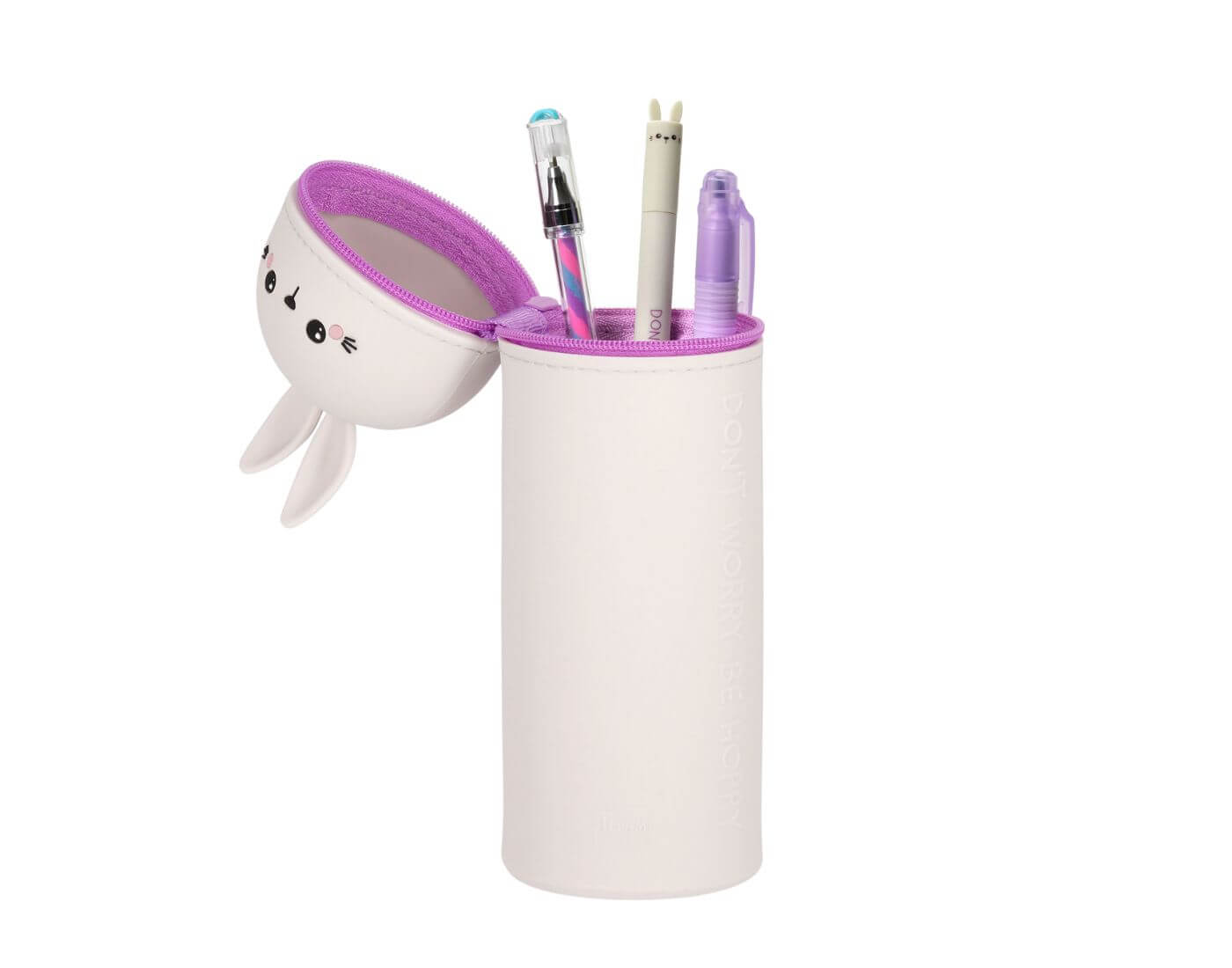 legami-silikon-hase-1-1 Federmäppchen Hase 2 in 1 aus weichem Silikon