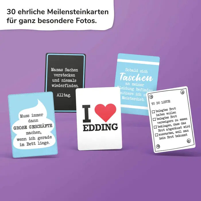 Ehrliche Meilensteine - KLEINKIND - Meilensteinkarten für Kinder