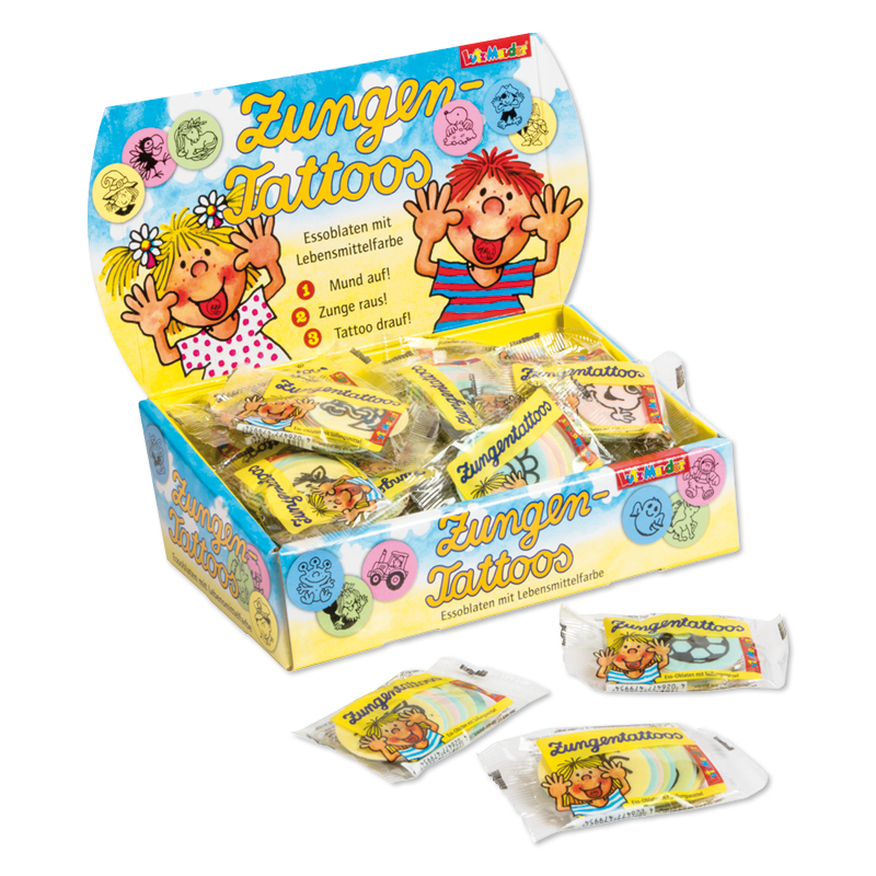 47995 10 Zungentattoos im Beutel (einzeln)