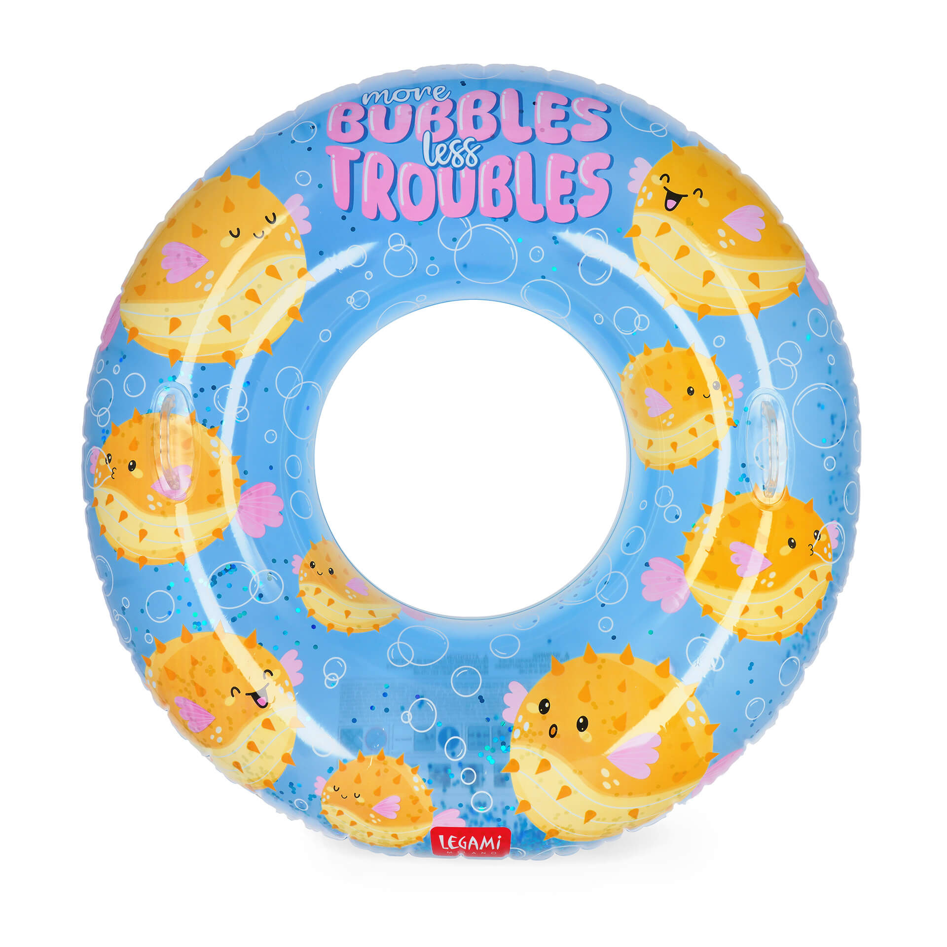 Aufblasbarer Maxi-Schwimmring - Good Vibes - Pufferfish