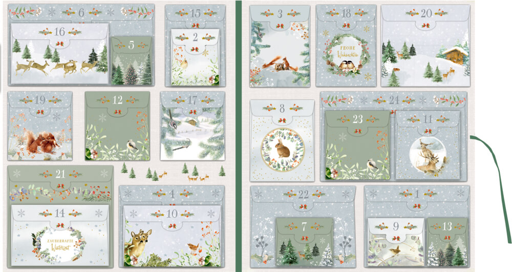 Zauberhafte Weihnachtszeit, Coffee-Table-Adventskal.(Bastin)