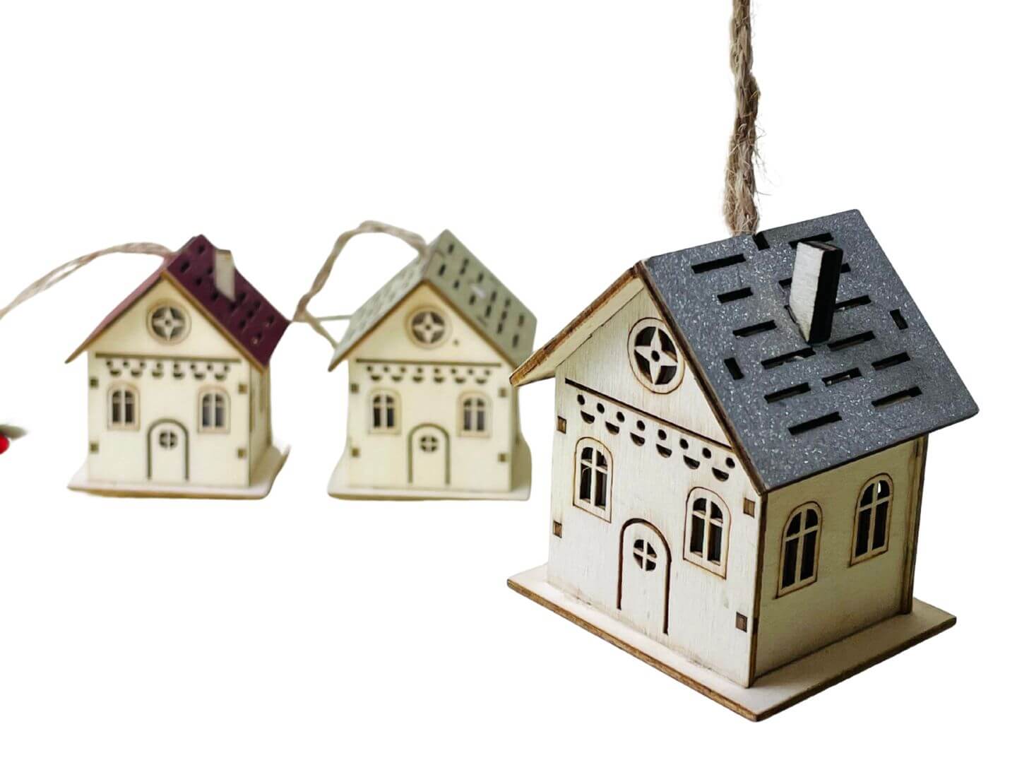 Mini LED-Holzhäuschen (einzeln)