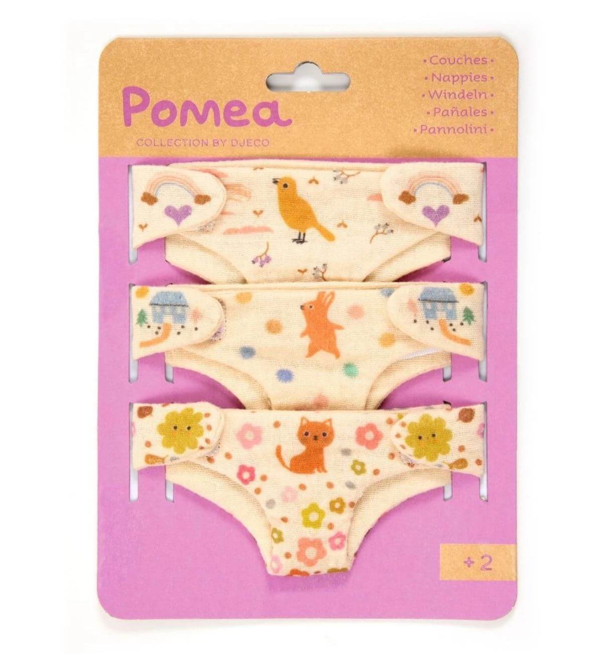 POMEA 3er Set Windeln für Puppen