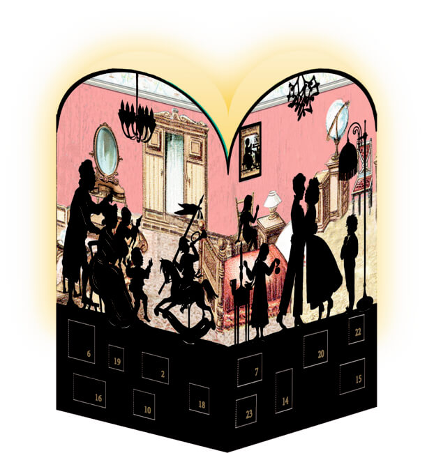 Nostalgische Scherenschnitte: Windlicht-Mini-Adventskalender (einzeln) (Barbara Behr)