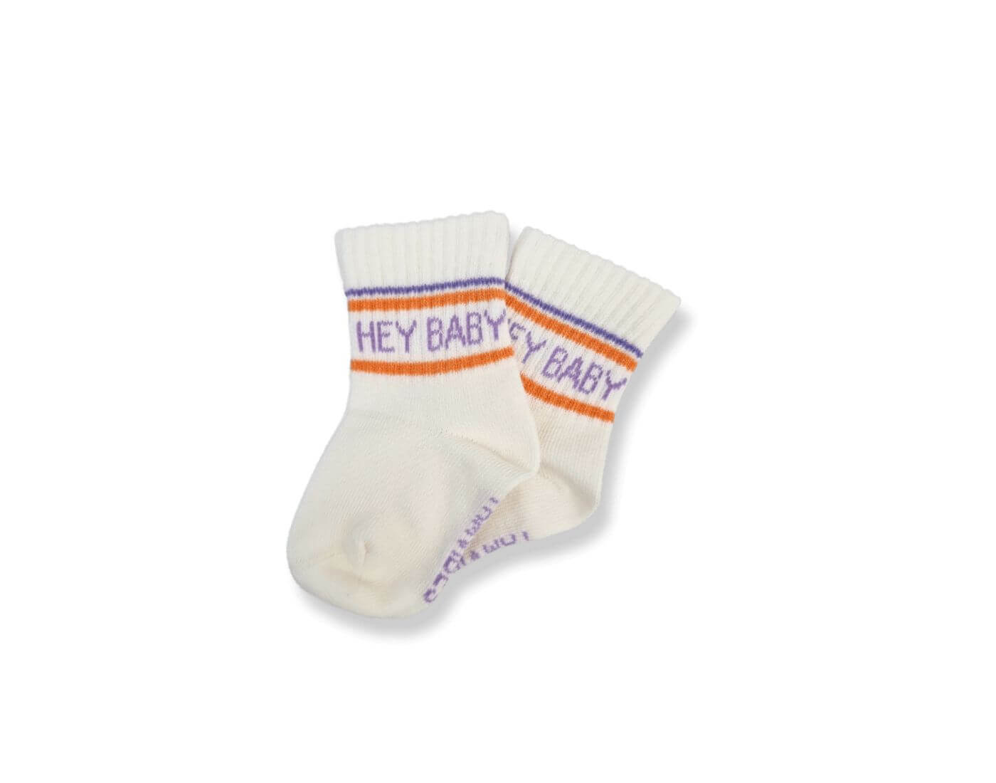 Socken HEY BABY -  Lavender | Orange (Größe 0-1 Jahr)