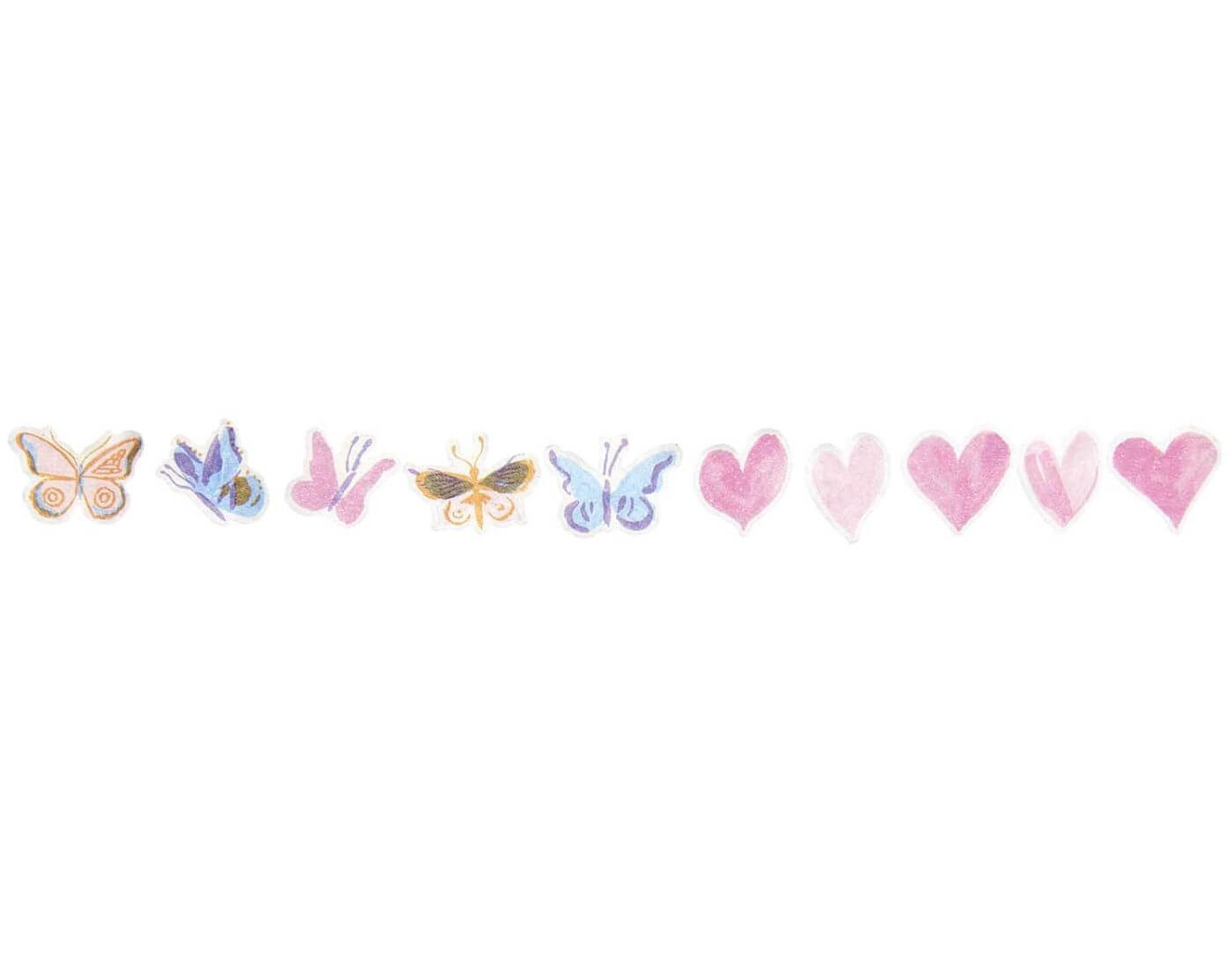 rico-washi-rose-1-1 Paper Poetry Washi Sticker Schmetterlinge/Herzen 200 Stück