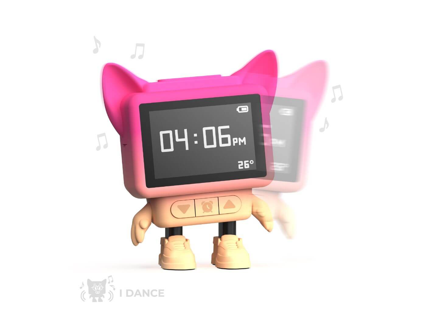 MOB Dancing Clock - Pink