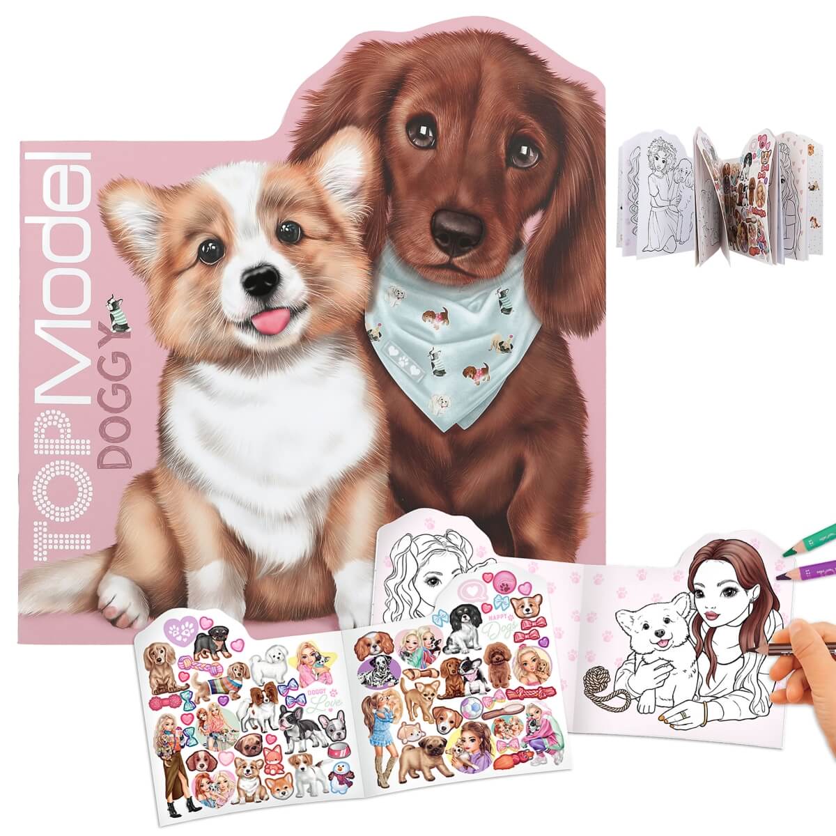 topmodel-malbuch-dogs-1 TOPModel Doggy Malbuch figürlich KITTY and DOGGY