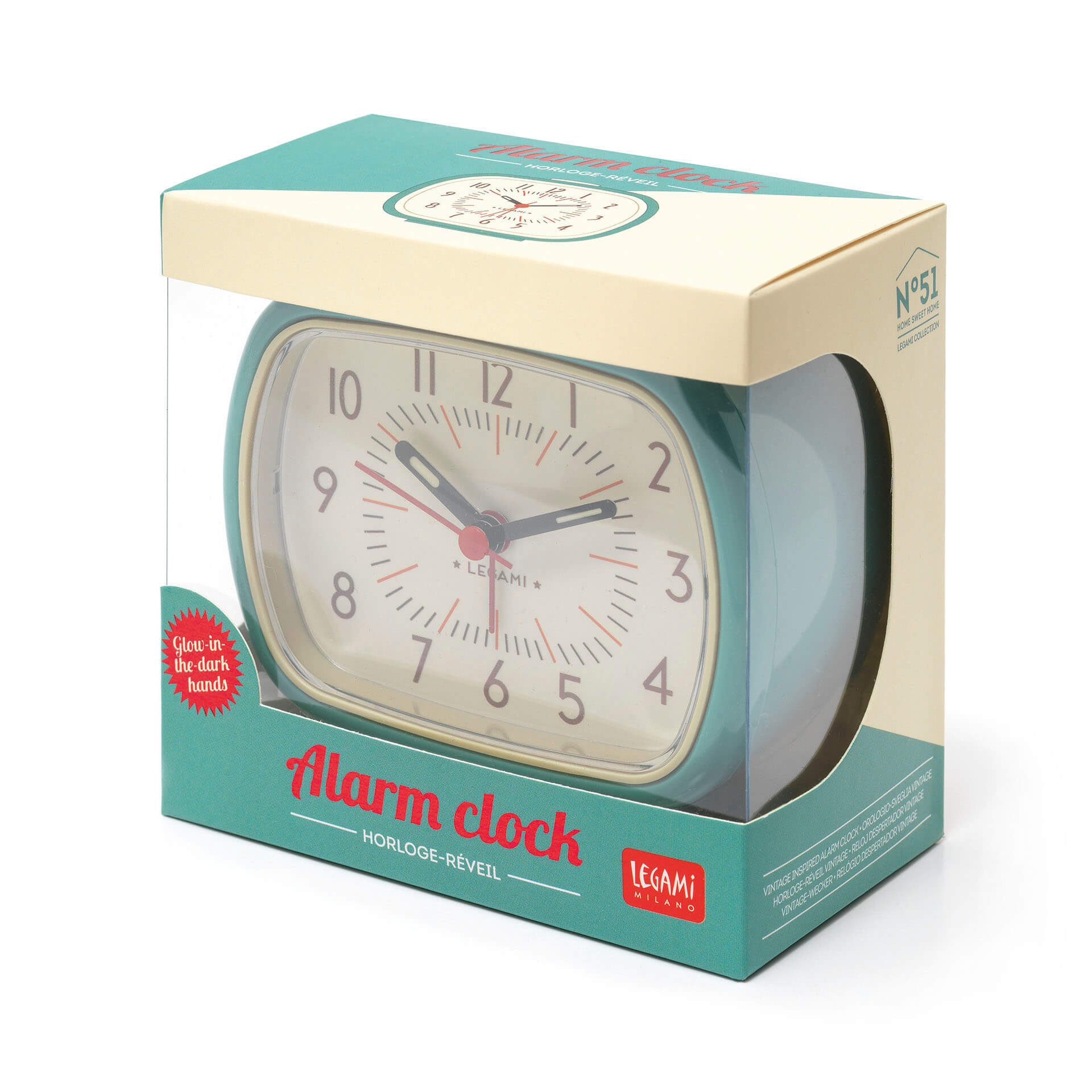 Wecker im Retro-Look - Aqua