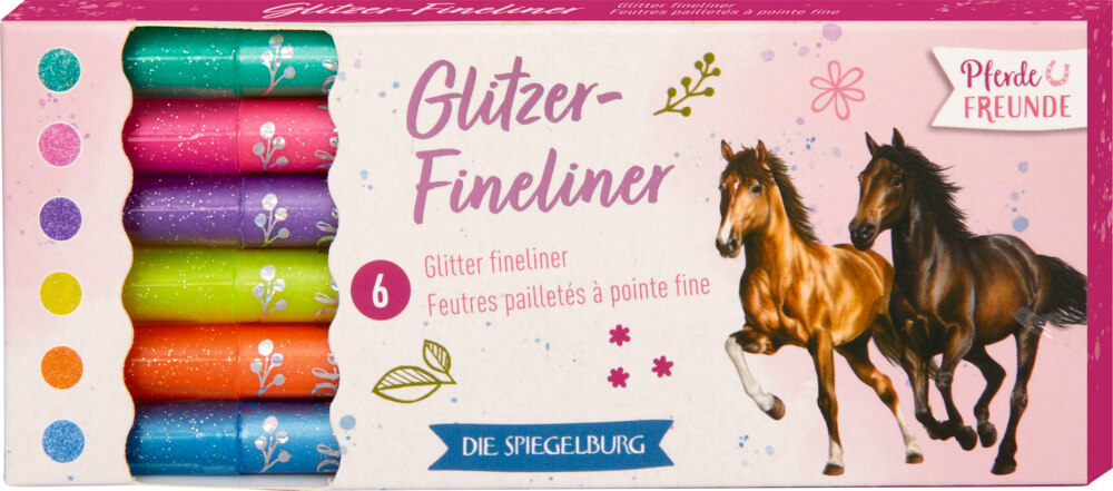 Glitzer-Fineliner - Pferdefreunde