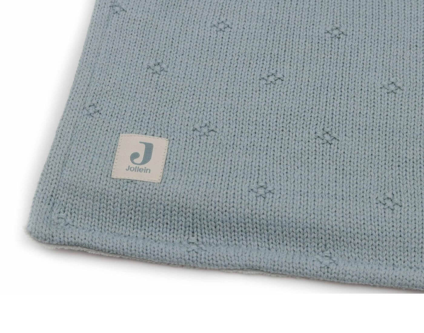 Decke Wiege 75x100cm Cosy Knit - Sea Green/Velvet