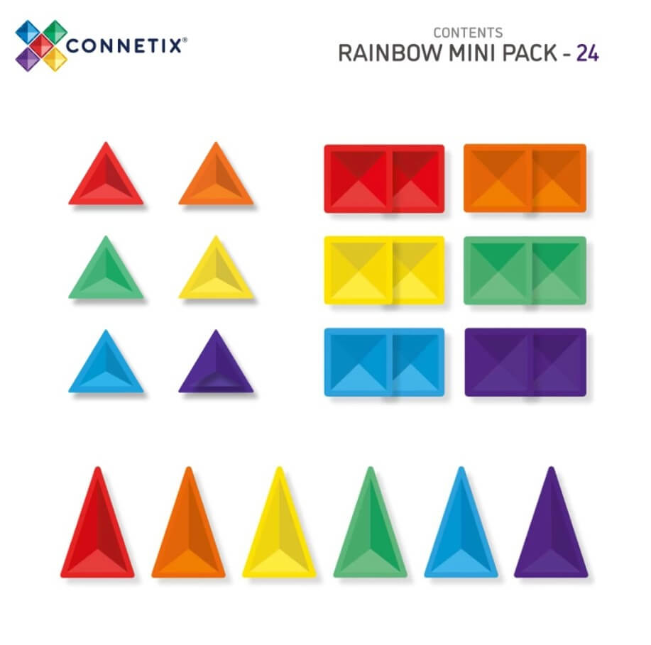 Connetix Magnetbausteine Rainbow Mini Pack - 24 Teile