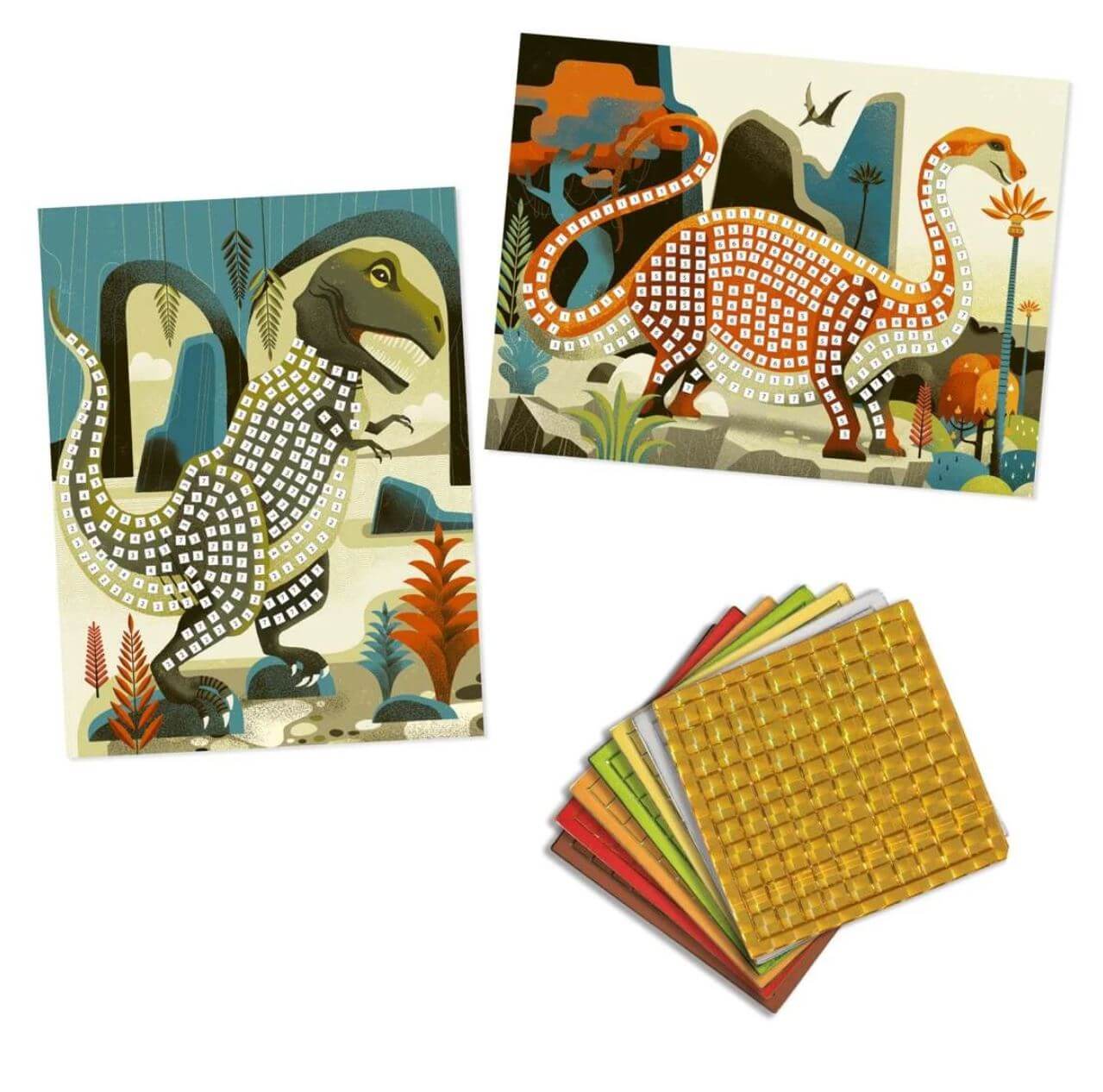 Mosaik: Metallische Dinosaurier