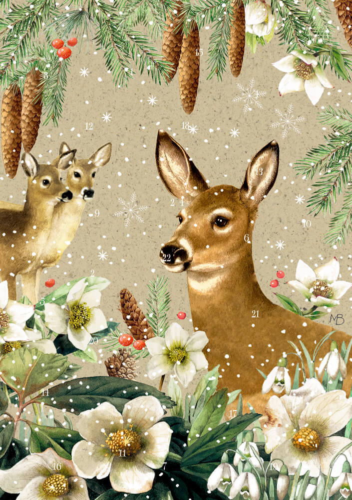 4050003952833_2 Zauber der Winternatur: A5-Graspapier-Adventskalender (Marjolein Bastin) (einzeln)
