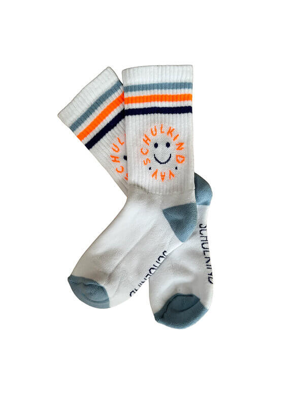 Socken - Schulkind YAY - Smiley blau - Größe 31-34