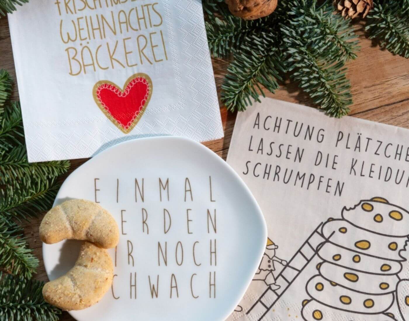 Lunchservietten - Achtung Plätzchen...