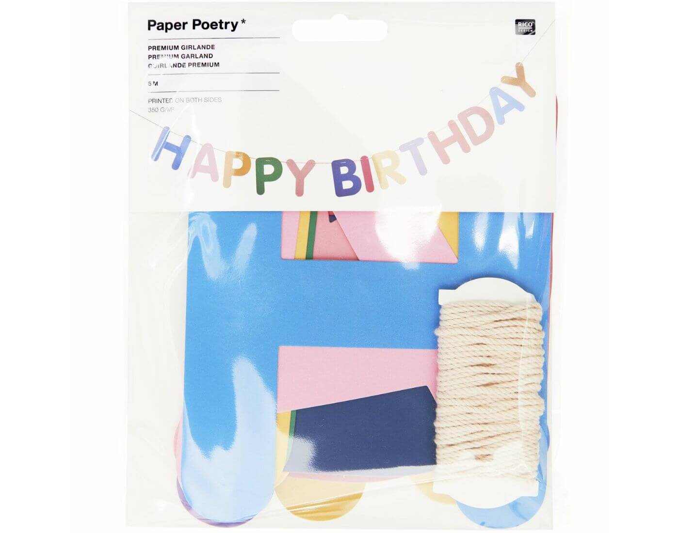 Paper Poetry Girlande Happy Birthday Magic Rainbow