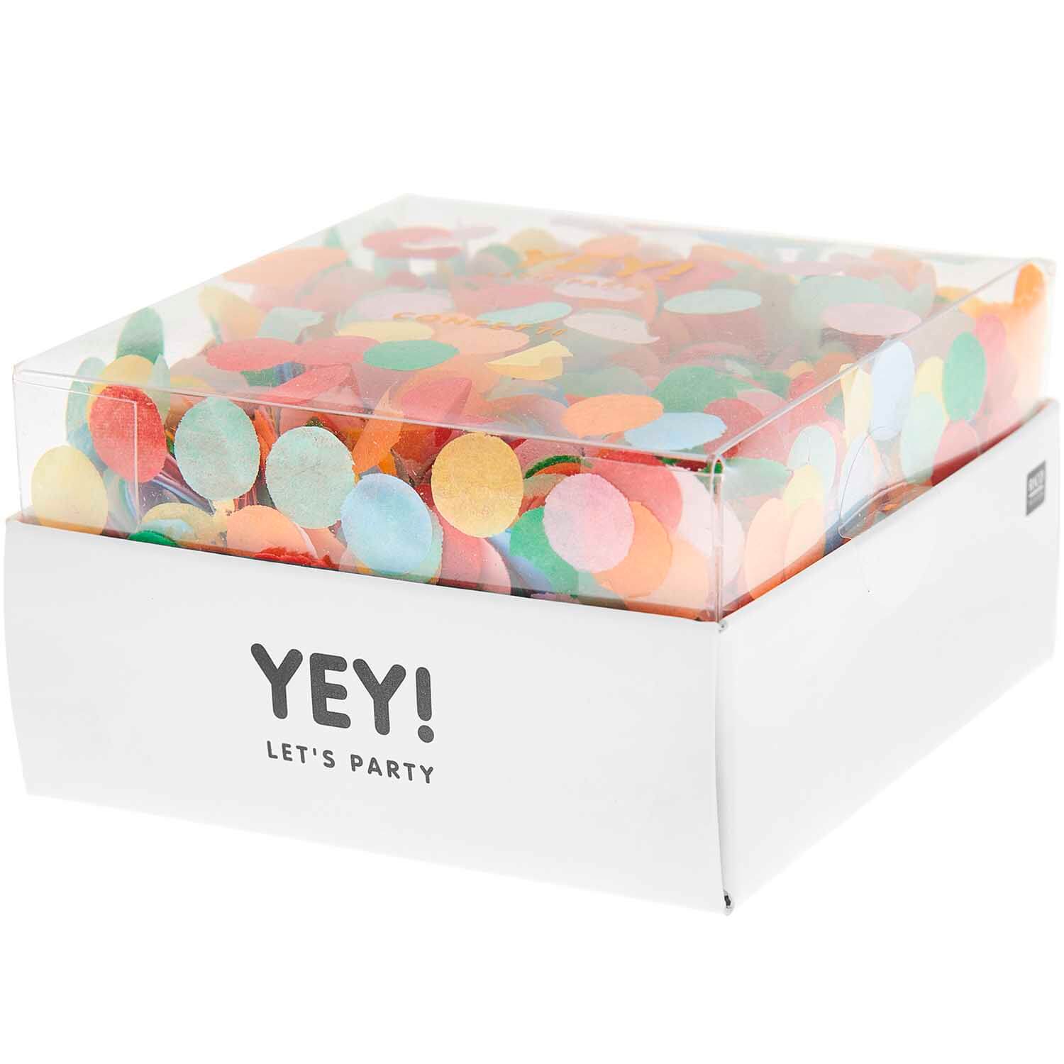 YEY! Let's Party Konfetti multicolor rund 20g