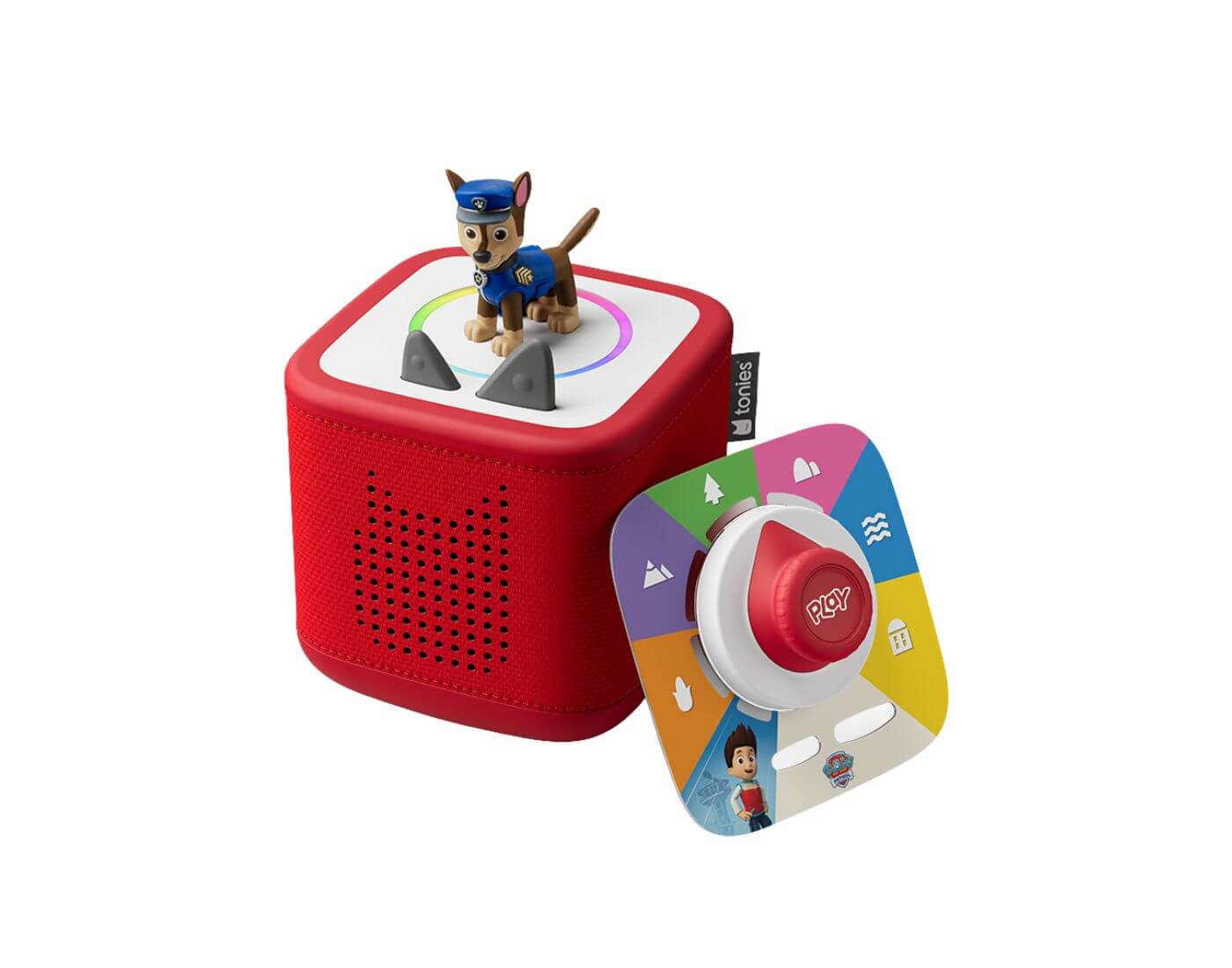 tonies® Toniebox 2 Starter Set Rot mit Paw Patrol tonie® Chase und Play Set