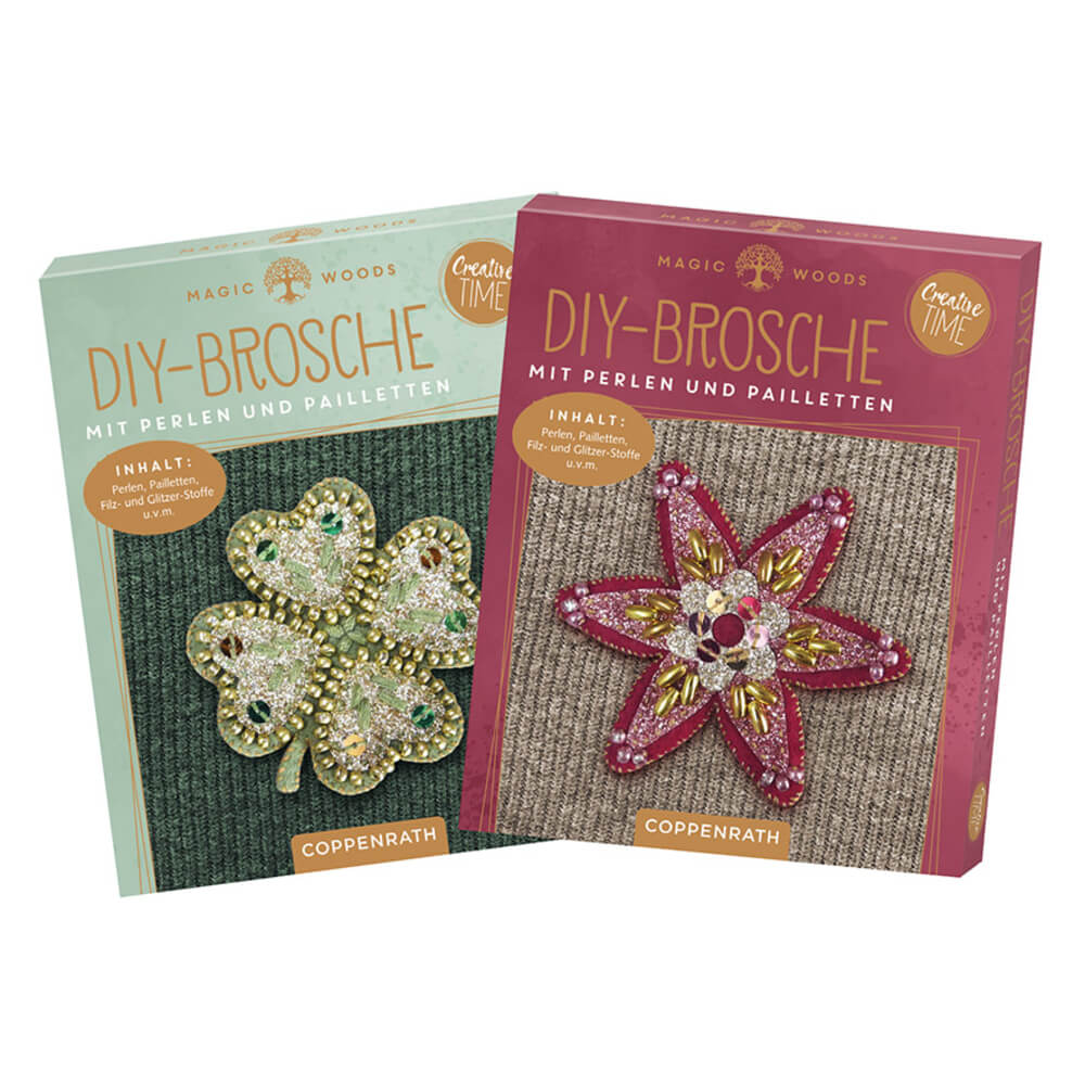 DIY-Brosche mit Perlen/Pailletten: Magic Woods (Creative Time) (einzeln)