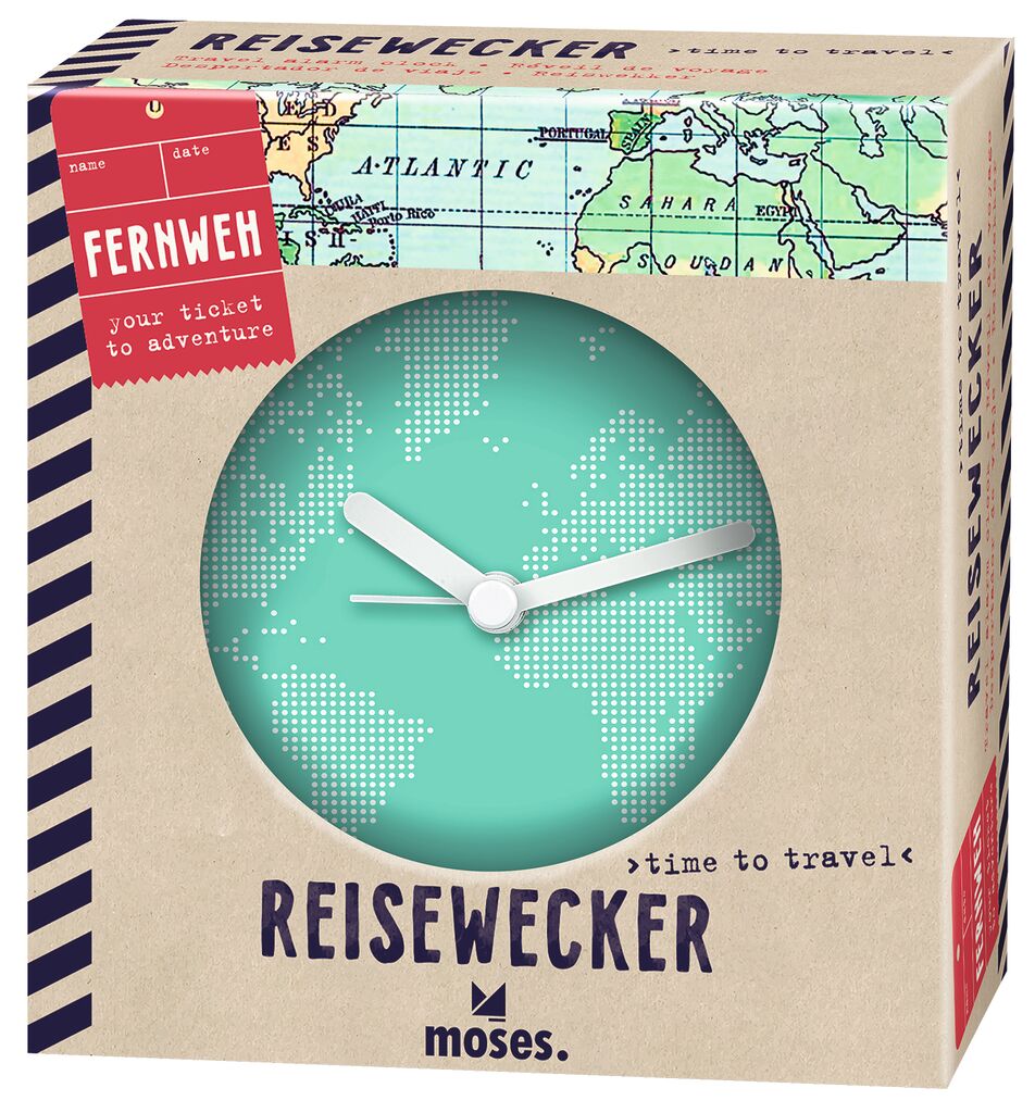82945 Fernweh Reisewecker Time to Travel