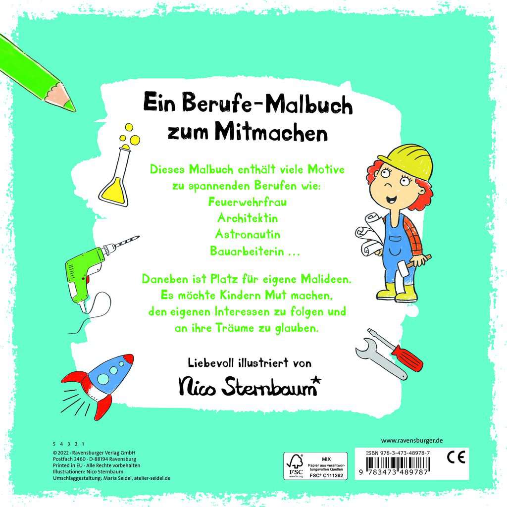 Nico Sternbaum - Mädchen können alles werden - Ein Mutmach-Malbuch