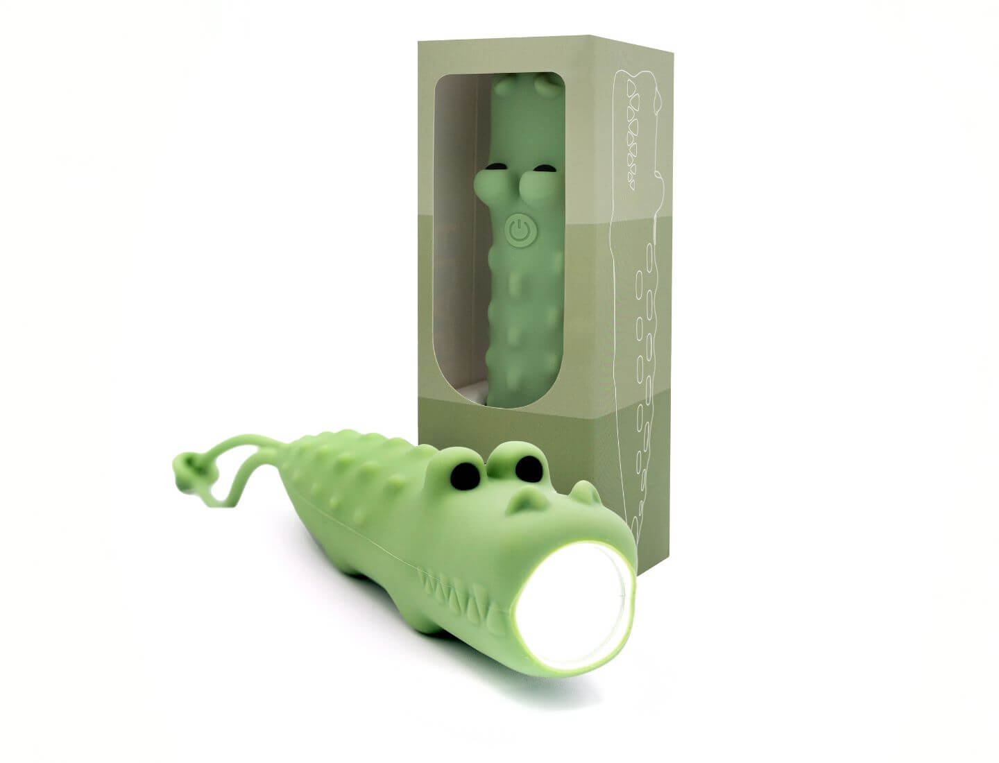 Silikon-Taschenlampe - Krokodil
