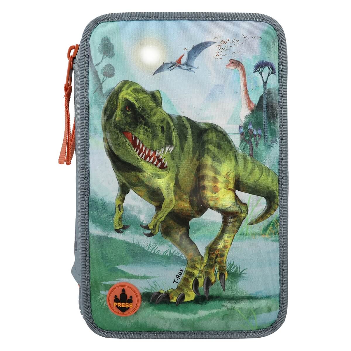 0012166_0012166_12166_3_image_zoom-1 Dino World 3-Fach Federtasche LED T-Rex