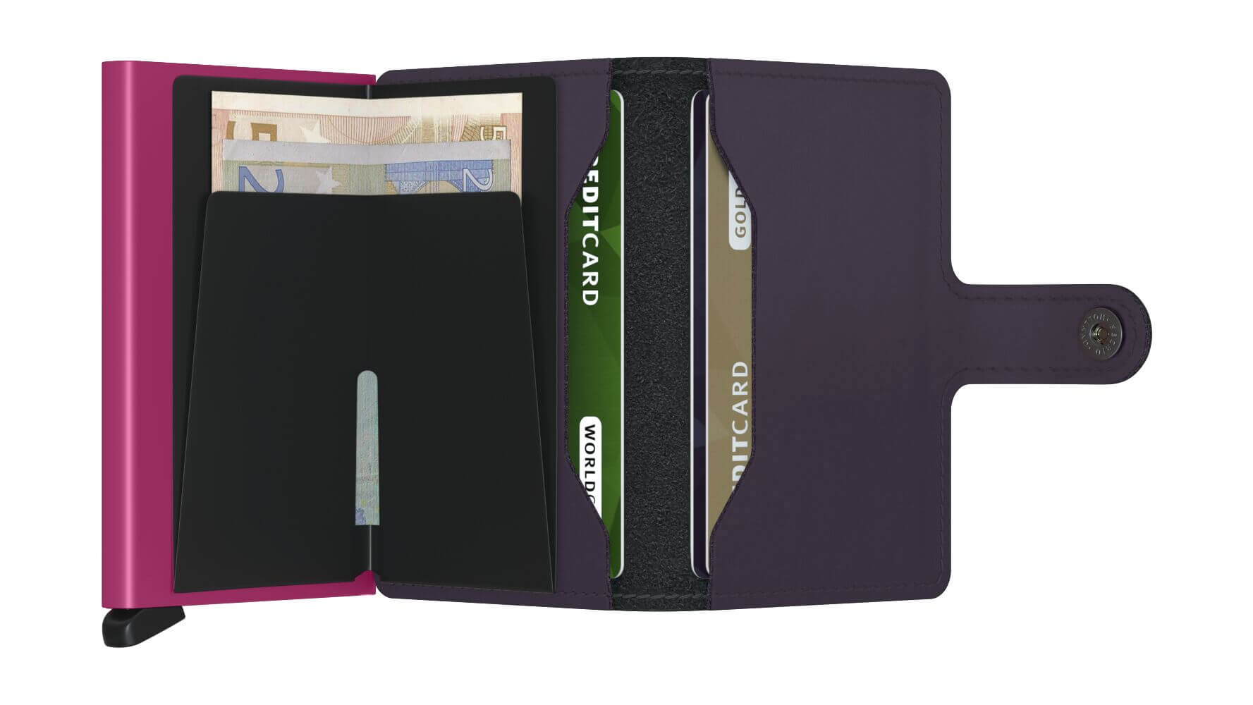 ORIGINAL_JPG-Matte-Miniwallet-Dark-Purple-Fuchsia-Open-1 Secrid Miniwallet Matte Dark Purple-Fuchsia
