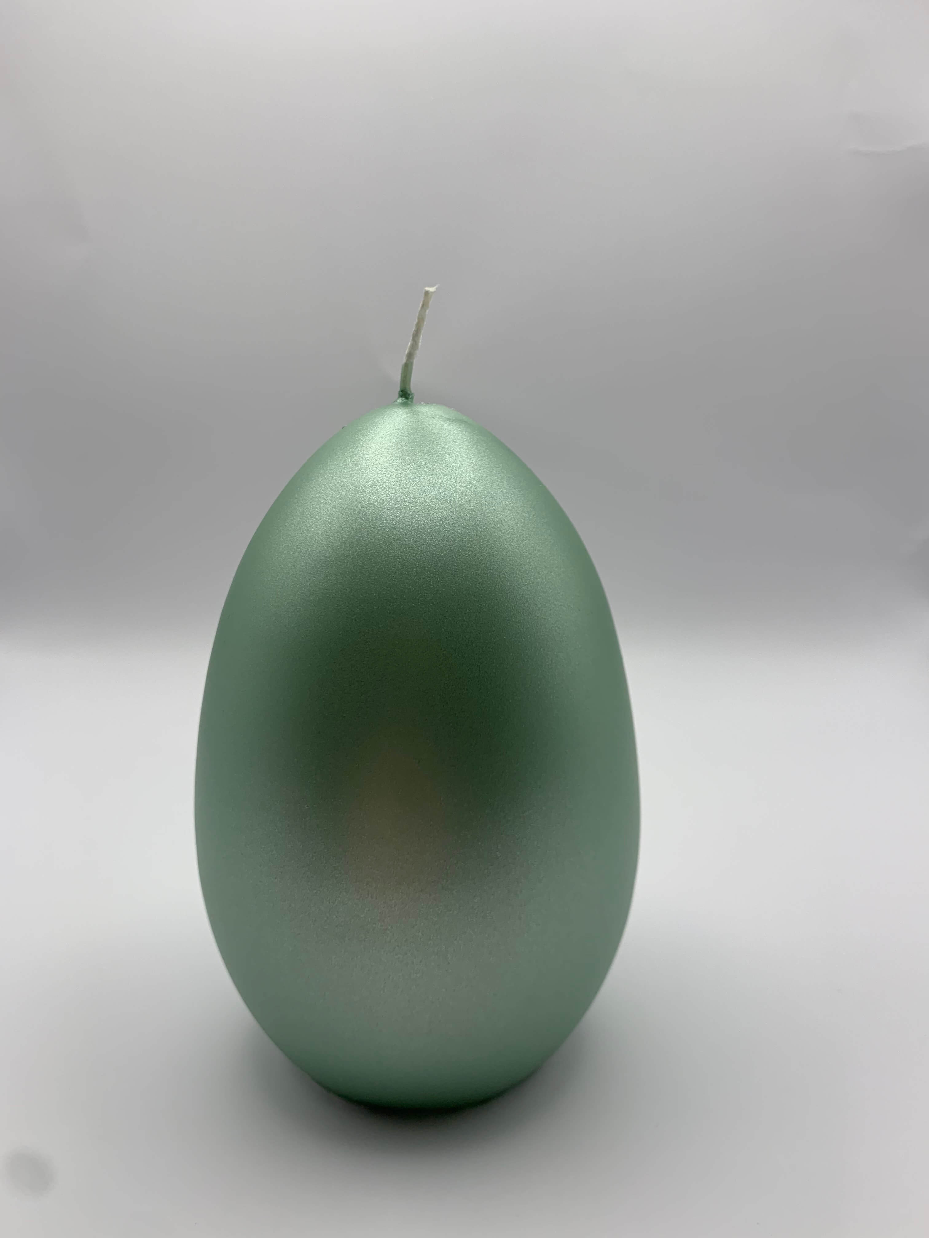 Gelackte Eikerze M Salbei Metallic