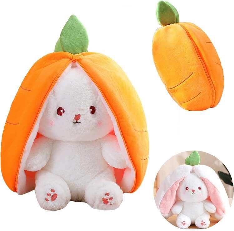 Plüsch Hase Erdbeere oder Karotte 25 cm (einzeln)
