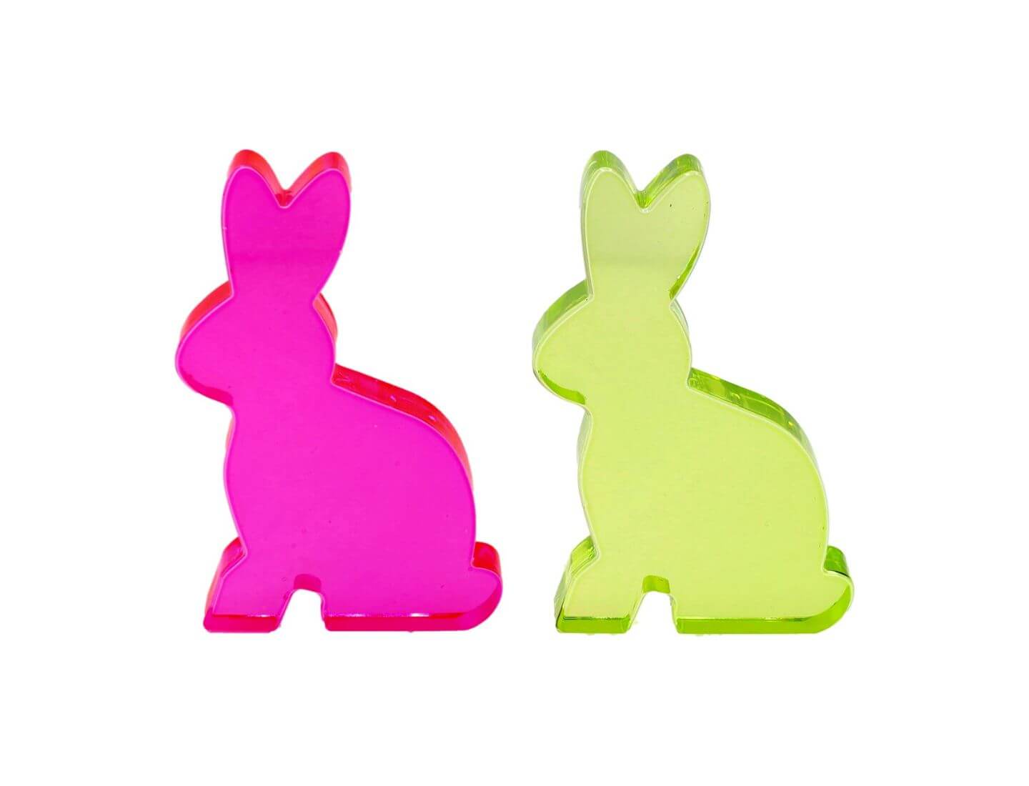 HONEY BUNNY Hase, flach - neonpink/neongrün (einzeln)