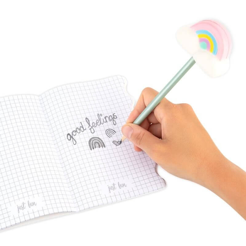 trendhaus-bleistift-regenbogen-3-1 GOOD FEELINGS Fluffy-Wolkenbleistifte, 4-fach sortiert