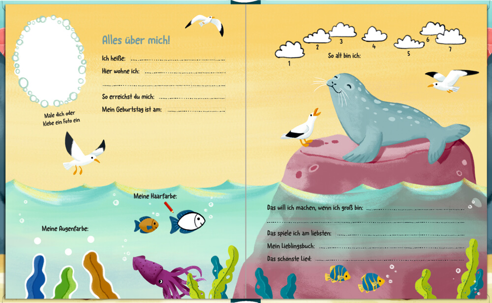 Freundebuch: Meereswelt - Alle meine Freunde