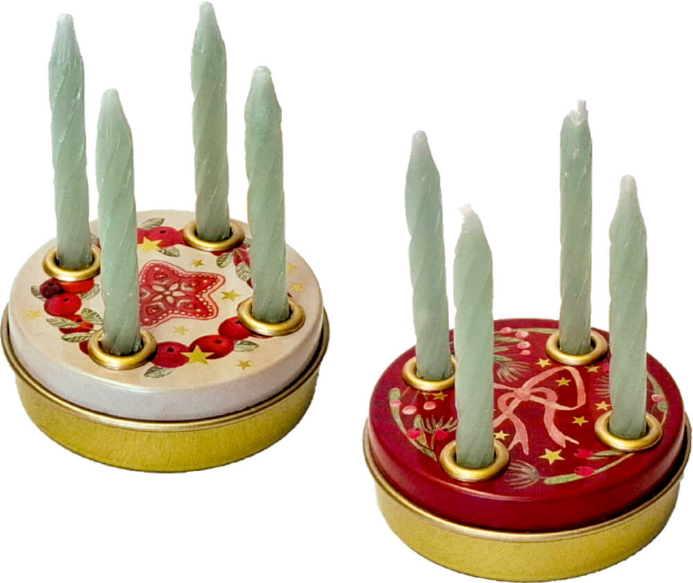 Mini-Adventskranz - Festliche Weihnachten (einzeln) Mini-Adventskranz - Festliche Weihnachten (einzeln)