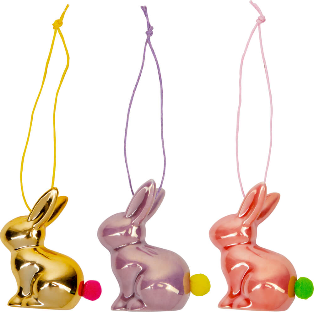 4029753185013 Puschelhäschen-Anhänger Frohe Ostern (einzeln)