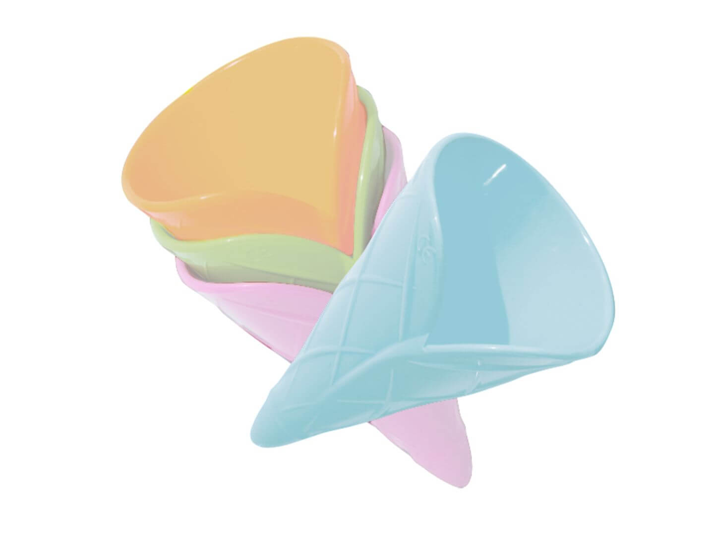 Eistüte pastell (einzeln) versch. Größen und Farben