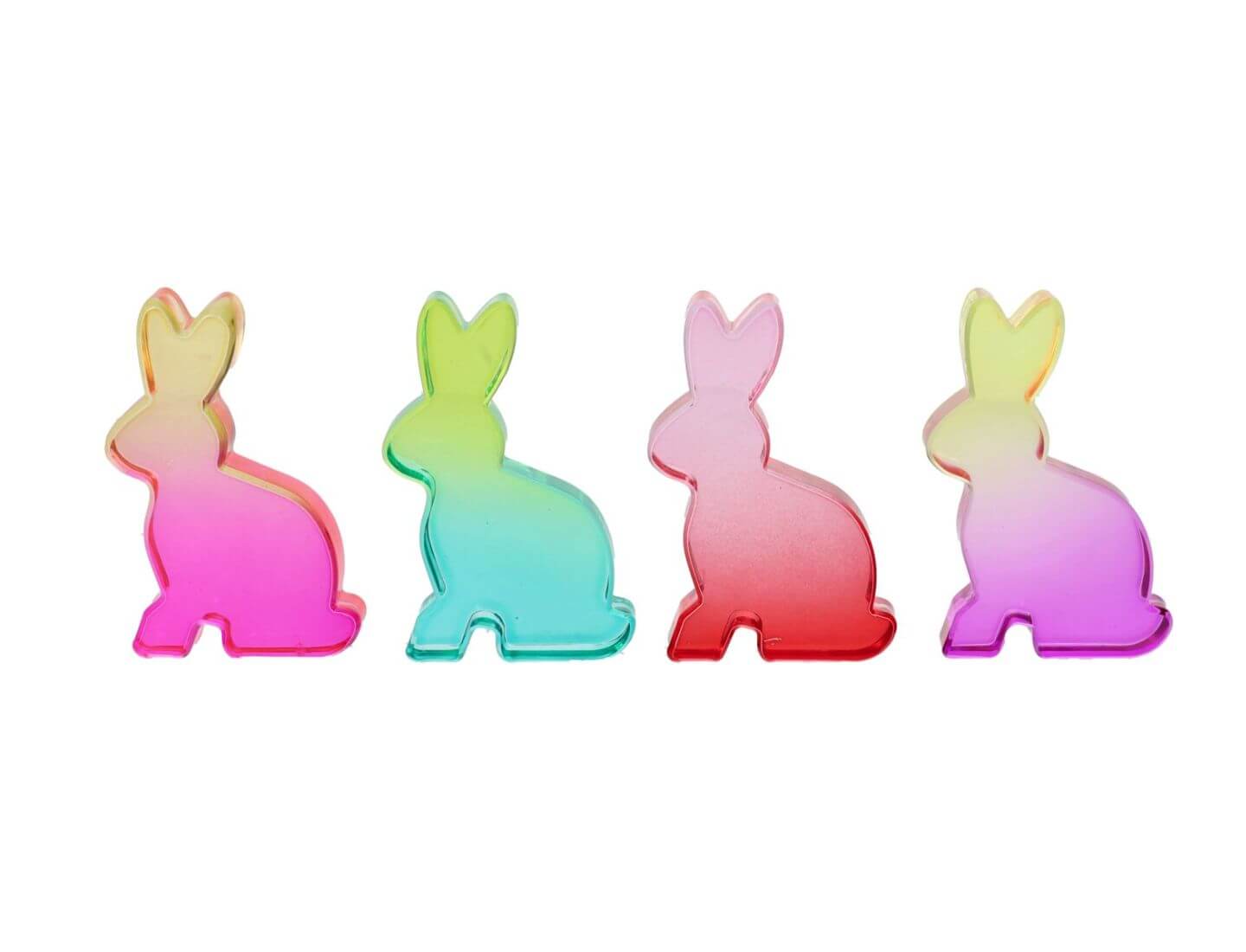 HONEY BUNNY Hase, flach - neon, zweifarbig (einzeln)